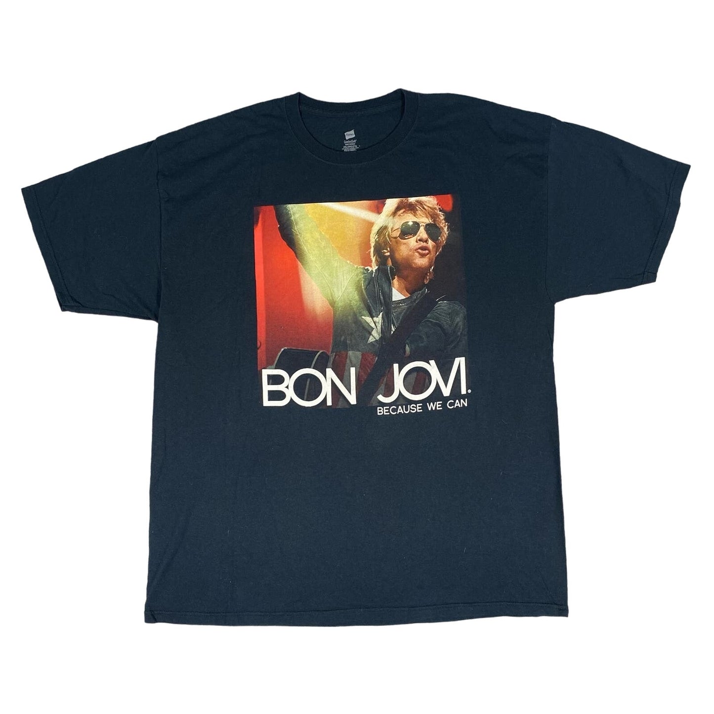 Bon Jovi Because We Can 2013 American Tour Y2K Mens 2XL XXL Black T-Shirt