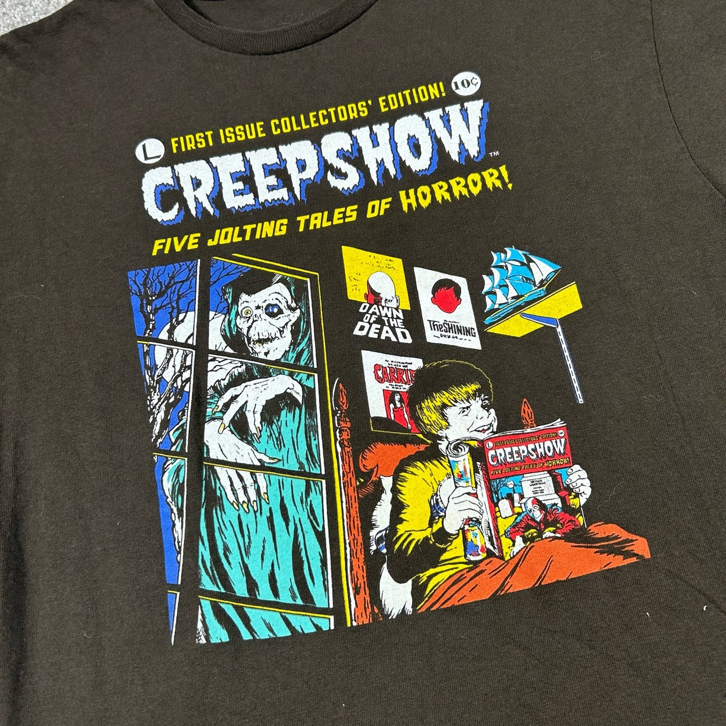 Creepshow First Issue Collectors Edition Horror Brown Mens Size Large T-Shirt