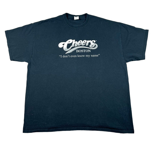 Vintage Cheers Boston TV Show Bar Mens 2XL XXL Black Short Sleeve T-Shirt