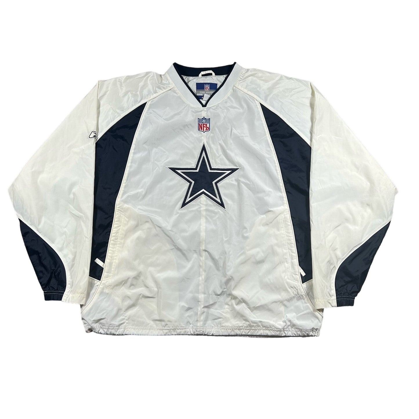 Dallas Cowboys NFL On Field Reebok White Mens Size XL Longsleeve Windbreaker