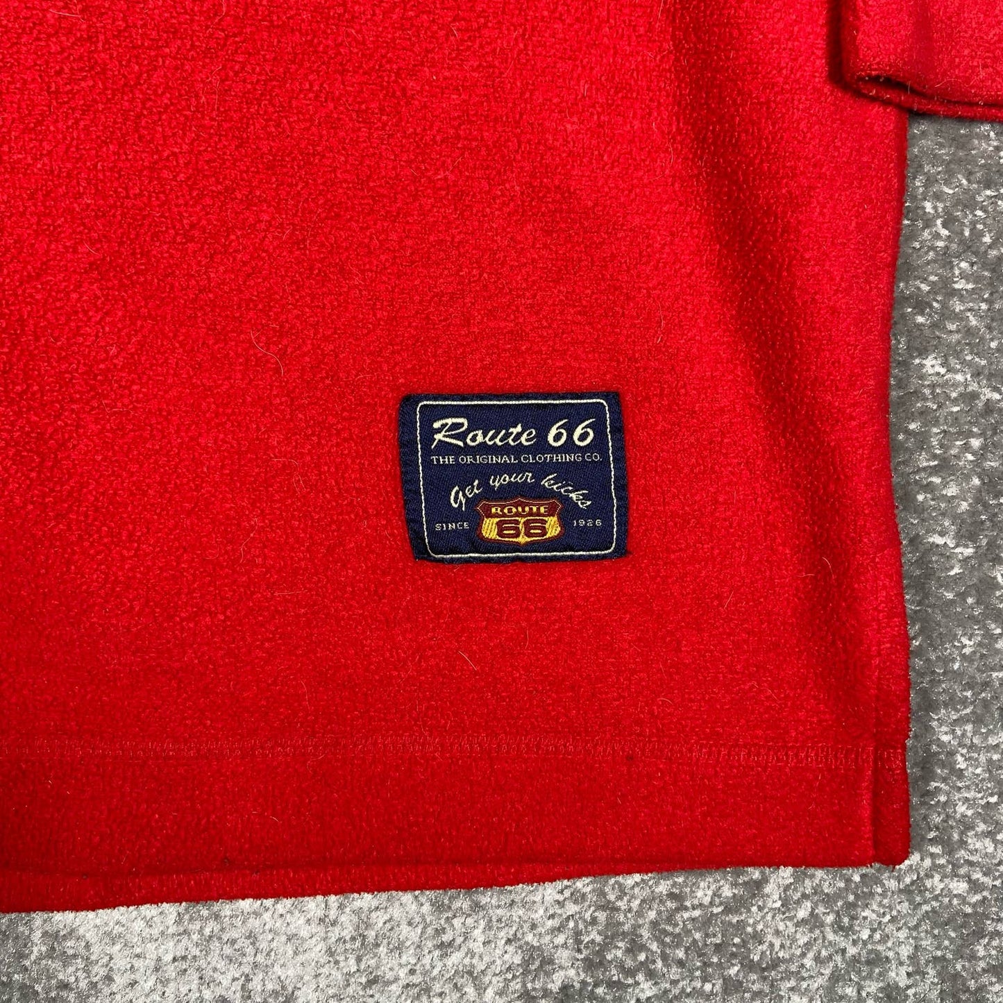 (XL) Route 66 VTG Quarter Zip Fleece Long-Sleeve Jacket