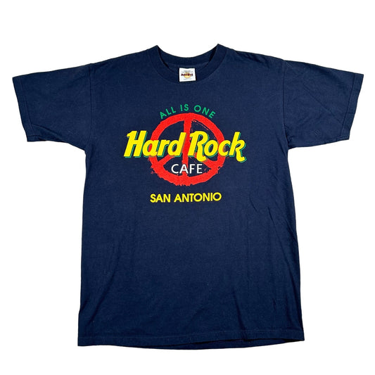 Vintage Hard Rock Cafe All Is One Peace San Antonio Mens Medium USA Made T-Shirt