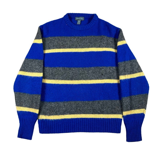 Vintage Christopher Hayes Striped Pure 100% Wool Mens Large Longsleeve Sweater