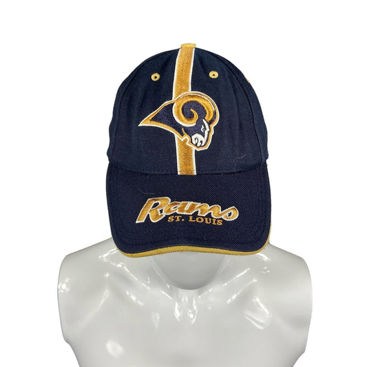 (OSFA) Vintage St. Louis LA Rams NFL Football Embroidered Strapback Hat