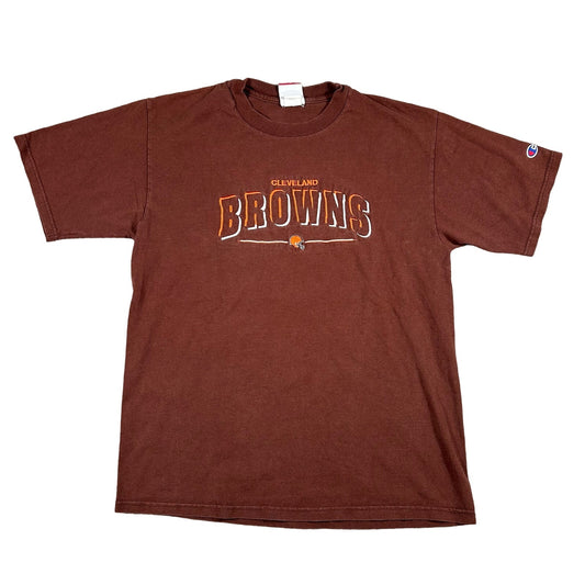 Vintage Champion Cleveland Browns NFL Embroidered Mens Size Large T-Shirt