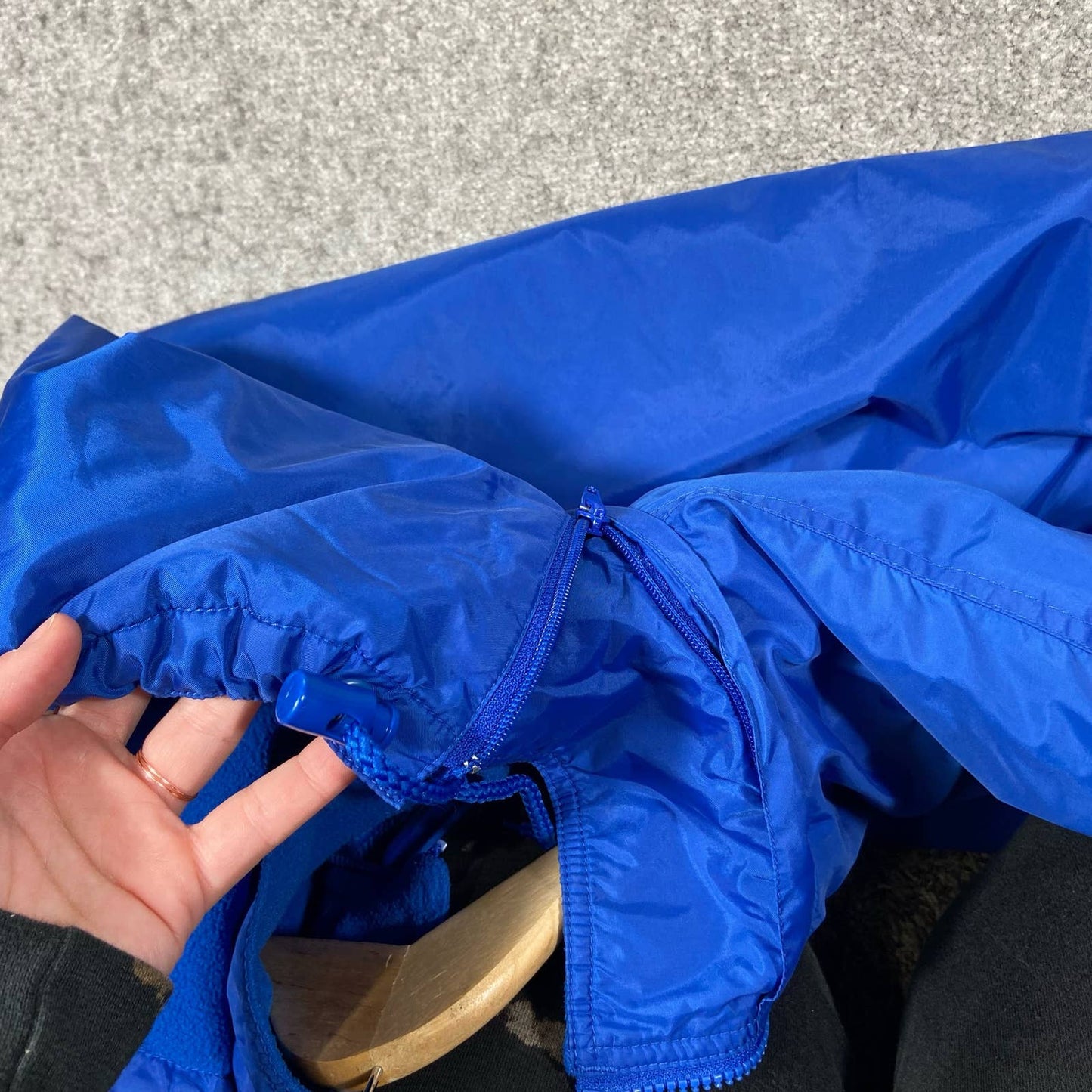 (XL) Vintage Nike Fleece Lined Windbreaker Rain Coat Jacket