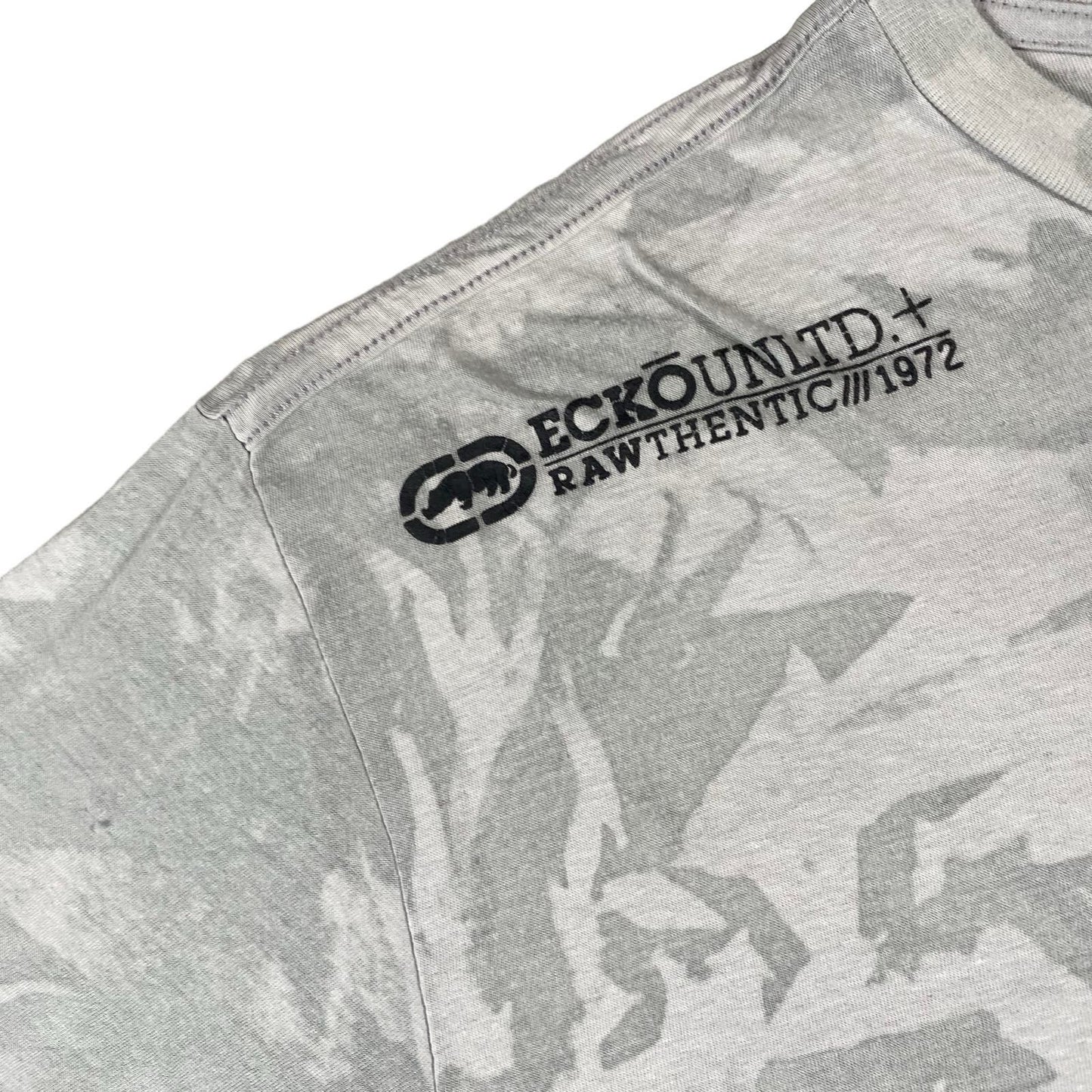 Ecko Unltd. Y2K Athletic Camo Gray Gym Mens Extra Large XL T-Shirt