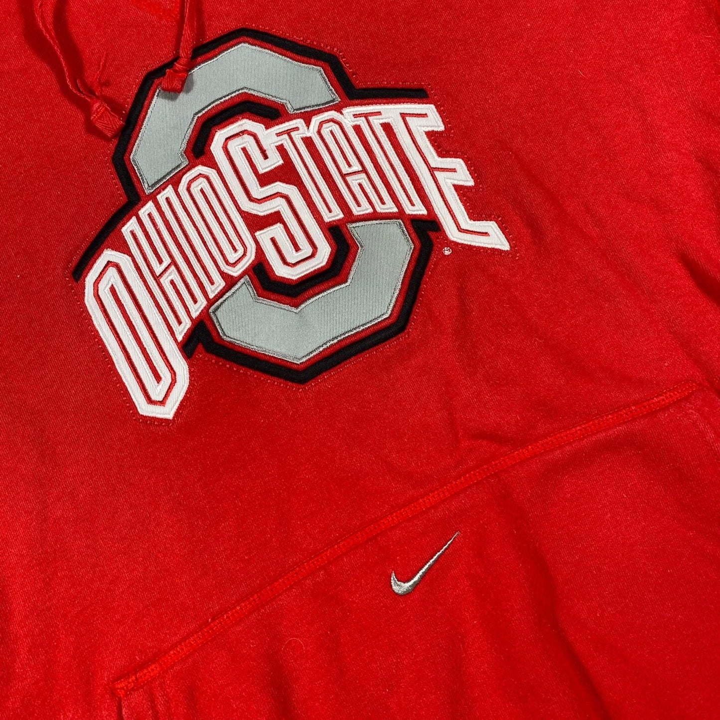 Nike Ohio State Buckeyes Center Swoosh OSU Red Mens XL Orange Hoodie Sweatshirt