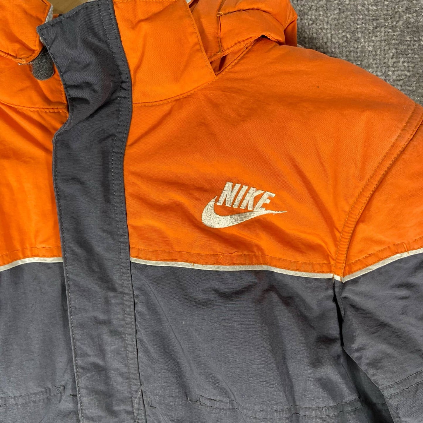 (14-16) Vintage Nike Sportswear Fleece Puffer Reversible Coat Jacket