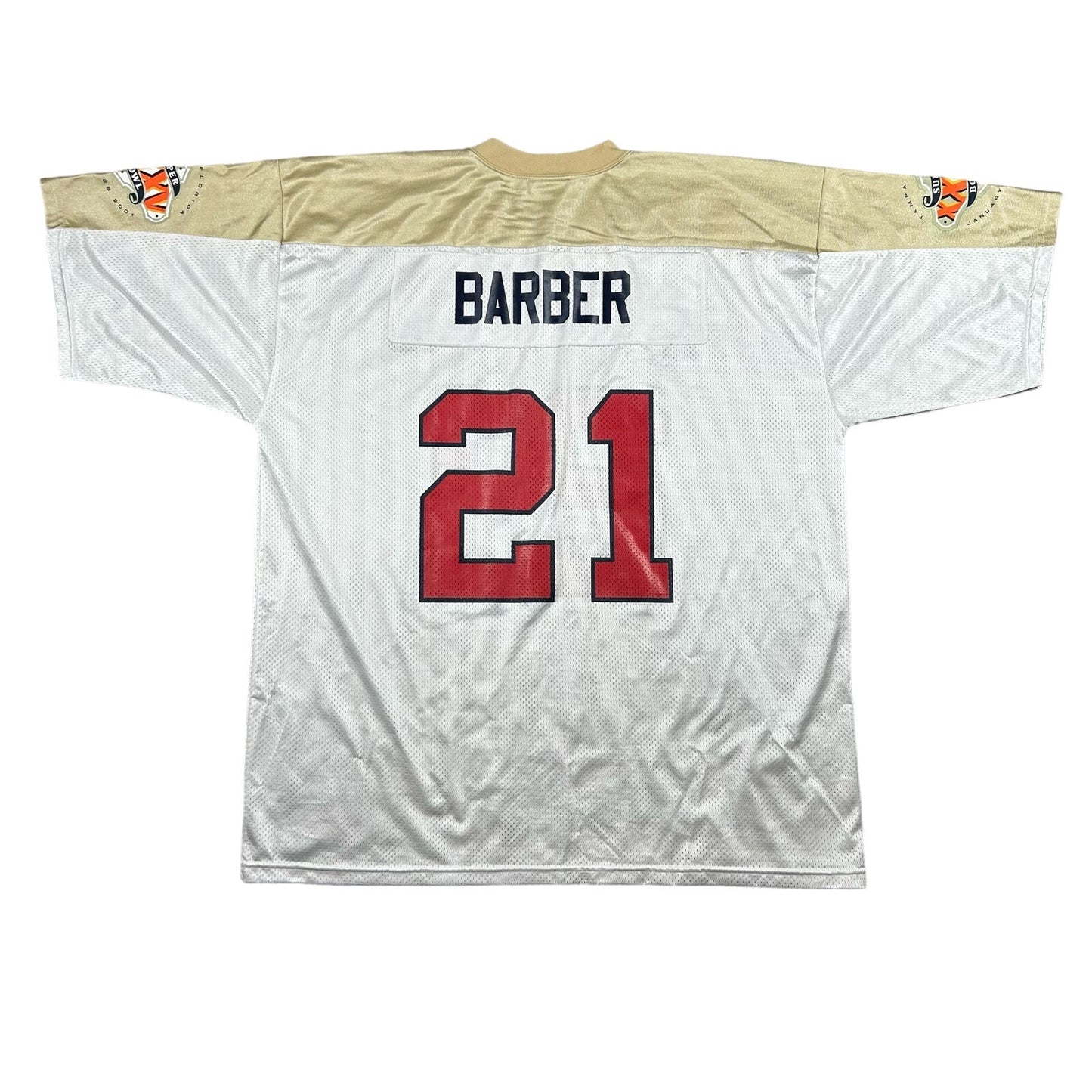 VTG New York Giants Majestic Tiki Barber Super Bowl Mens 2XL Made In USA Jersey