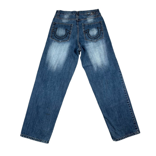 Member's Property Y2K Wide Leg Baggy Mens Size 32x32 Hip-Hop Street Denim Jeans