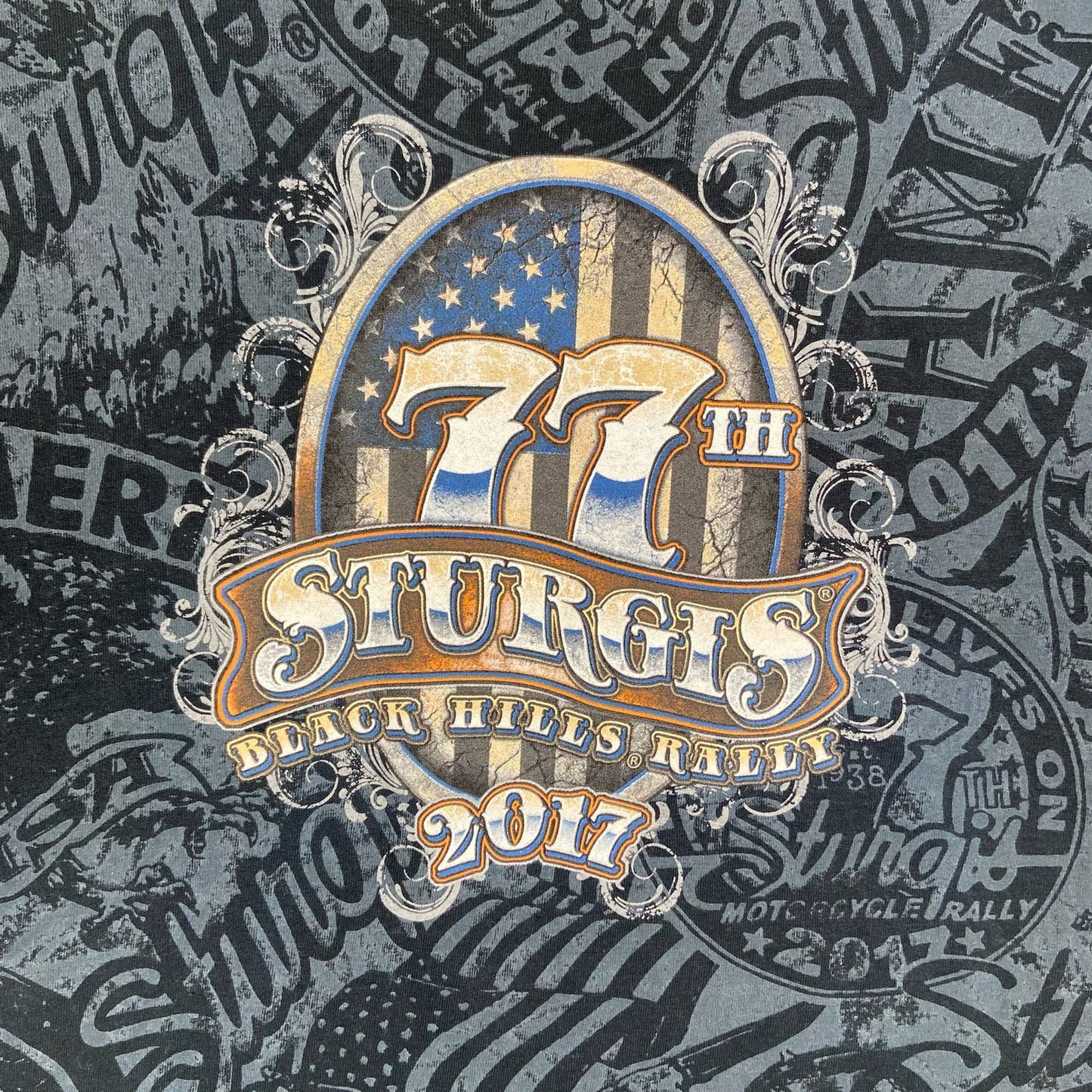 (L) Sturgis Black Hills Rally Motorcycles 2017 AOP T-Shirt