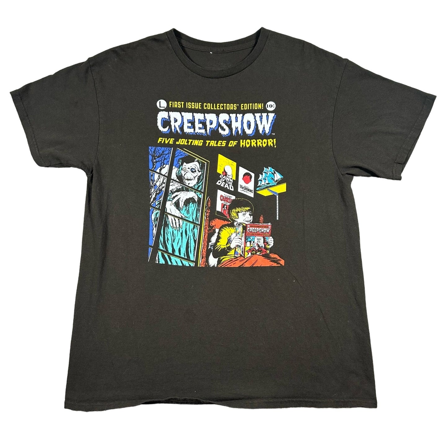 Creepshow First Issue Collectors Edition Horror Brown Mens Size Large T-Shirt