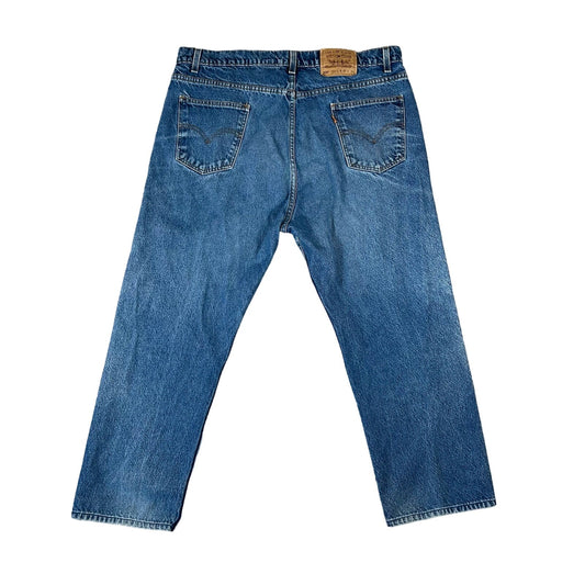 Vintage Levi's 505 Orange Tab Mens 42x30 Regular Fit Straight Leg Blue Jeans