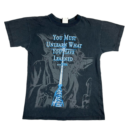 Vintage Star Wars Yoda You Must Unlearn What You Have Learned Mens Large Shirt