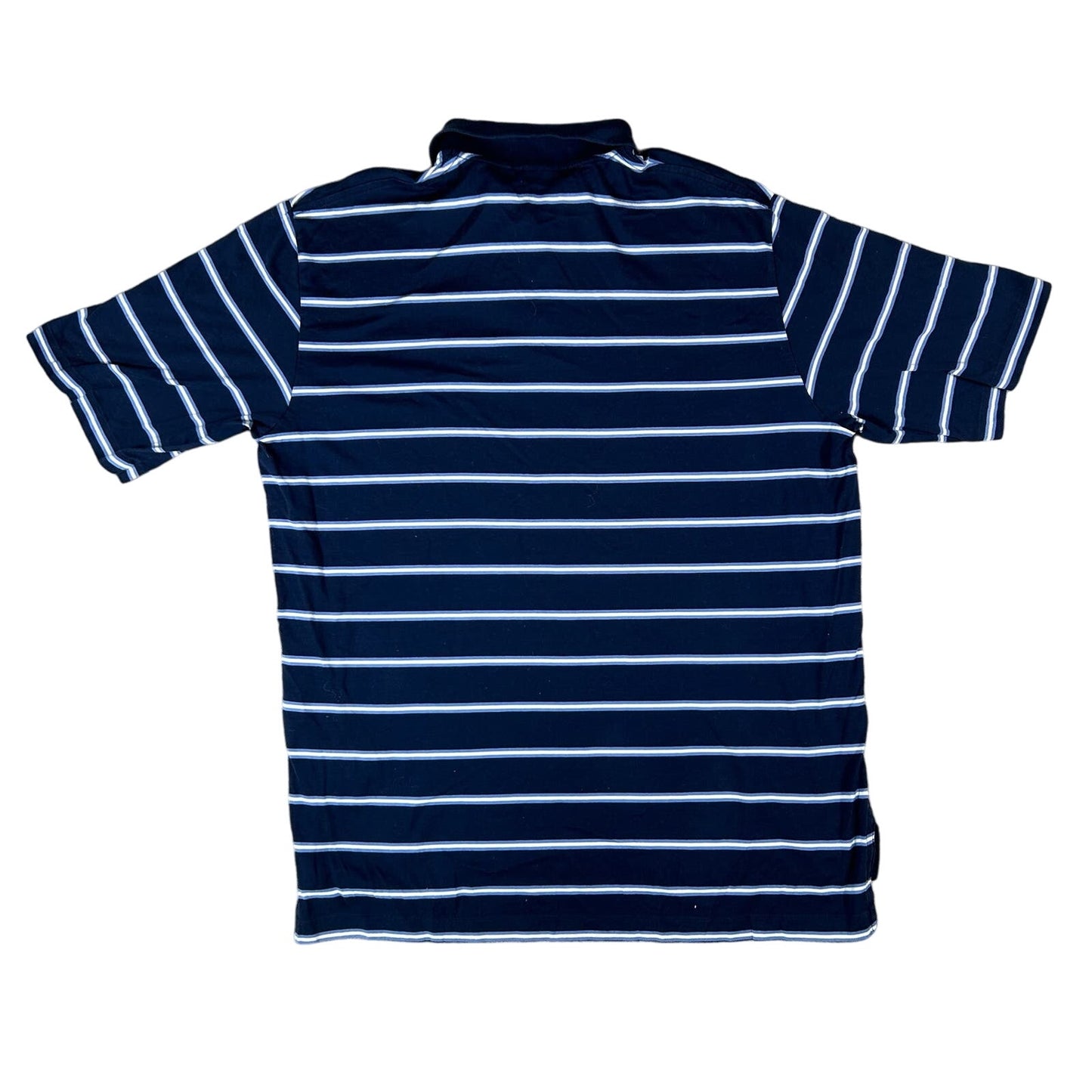 Polo Ralph Lauren Golf Fit Mens Large Dark Navy Blue Pinstripe Polo T-Shirt