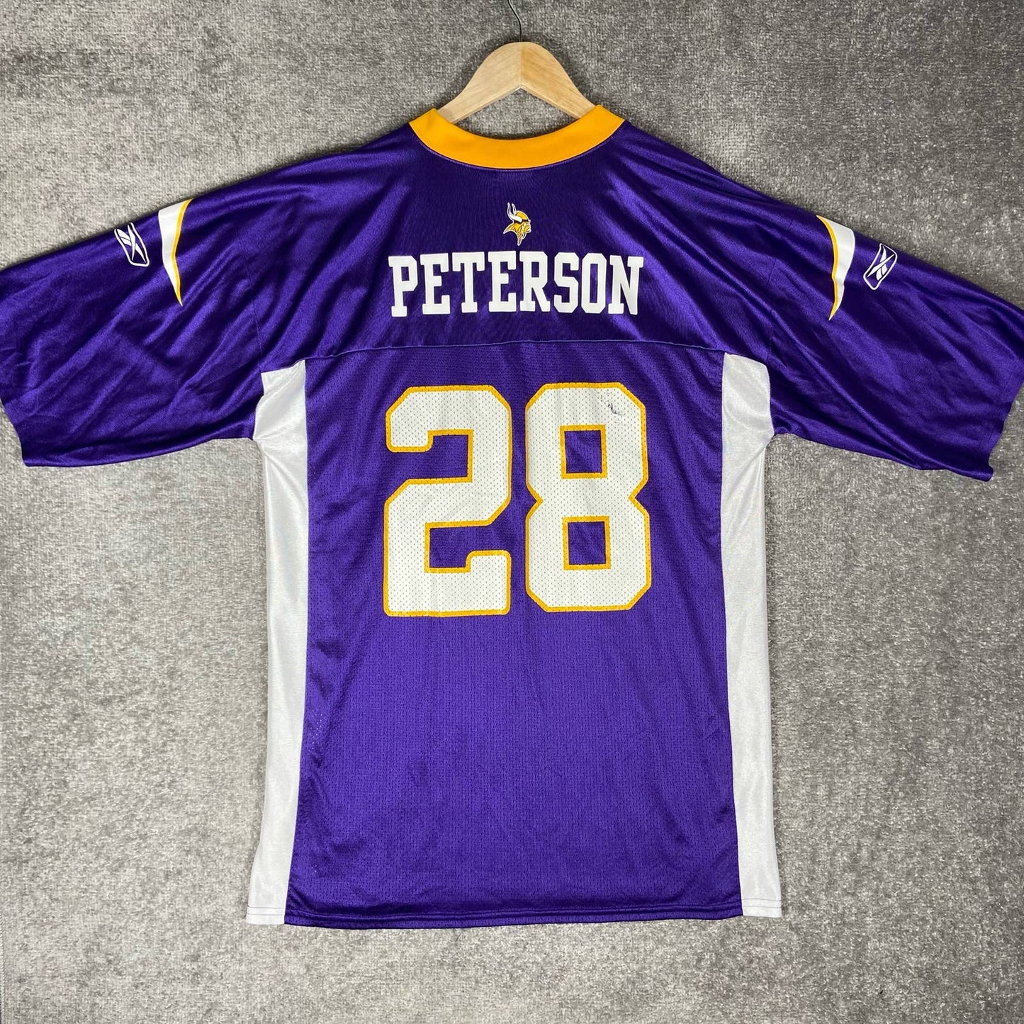 (L) Adrian Peterson NFL  Reebok 28 Minnesota Vikings Jersey