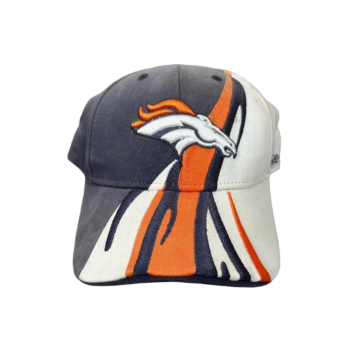 Denver Broncos NFL Drip Design Reebok One Size Fits All OSFA Strapback Hat Cap