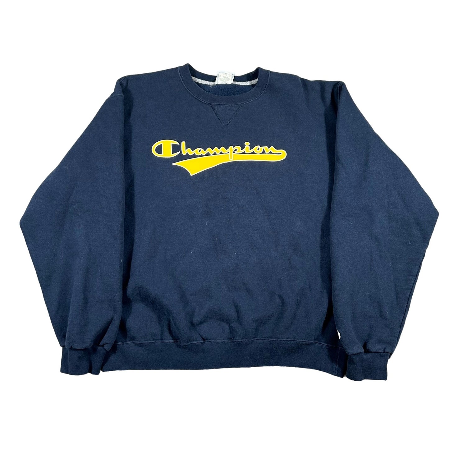 Champion Spellout Varsity Mens Size Large Crewneck Sweatshirt