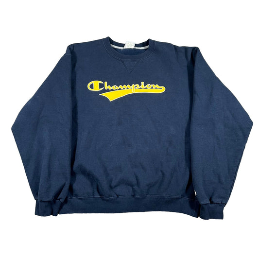 Champion Spellout Varsity Mens Size Large Crewneck Sweatshirt