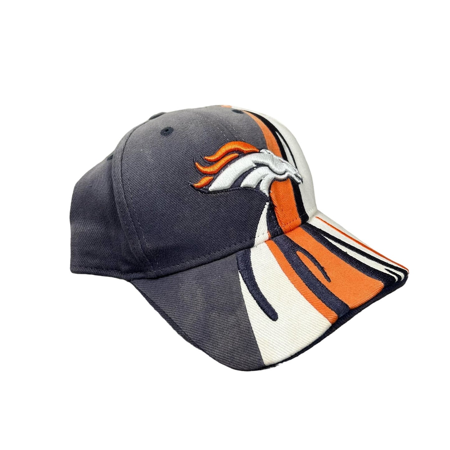 Denver Broncos NFL Drip Design Reebok One Size Fits All OSFA Strapback Hat Cap