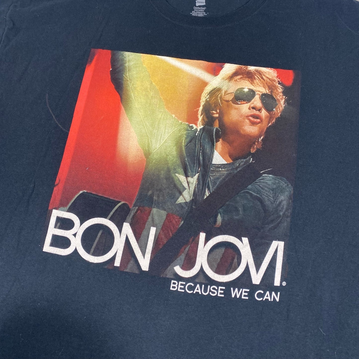 Bon Jovi Because We Can 2013 American Tour Y2K Mens 2XL XXL Black T-Shirt