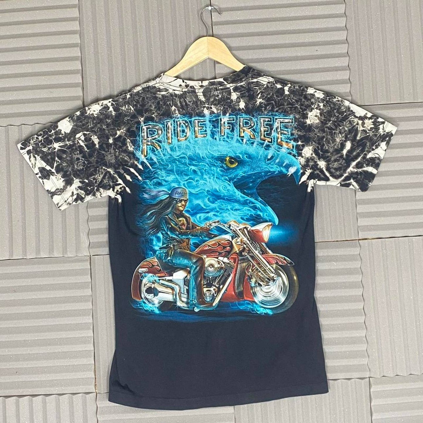 (M) AOP Fire Motorcycle T-Shirt